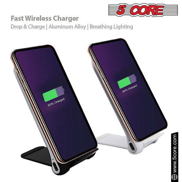 Wireless Charger 10W Fast Wireless Charging Pad Glass Top Pair Slim USB-C CDKW03 - Picture 3 of 9